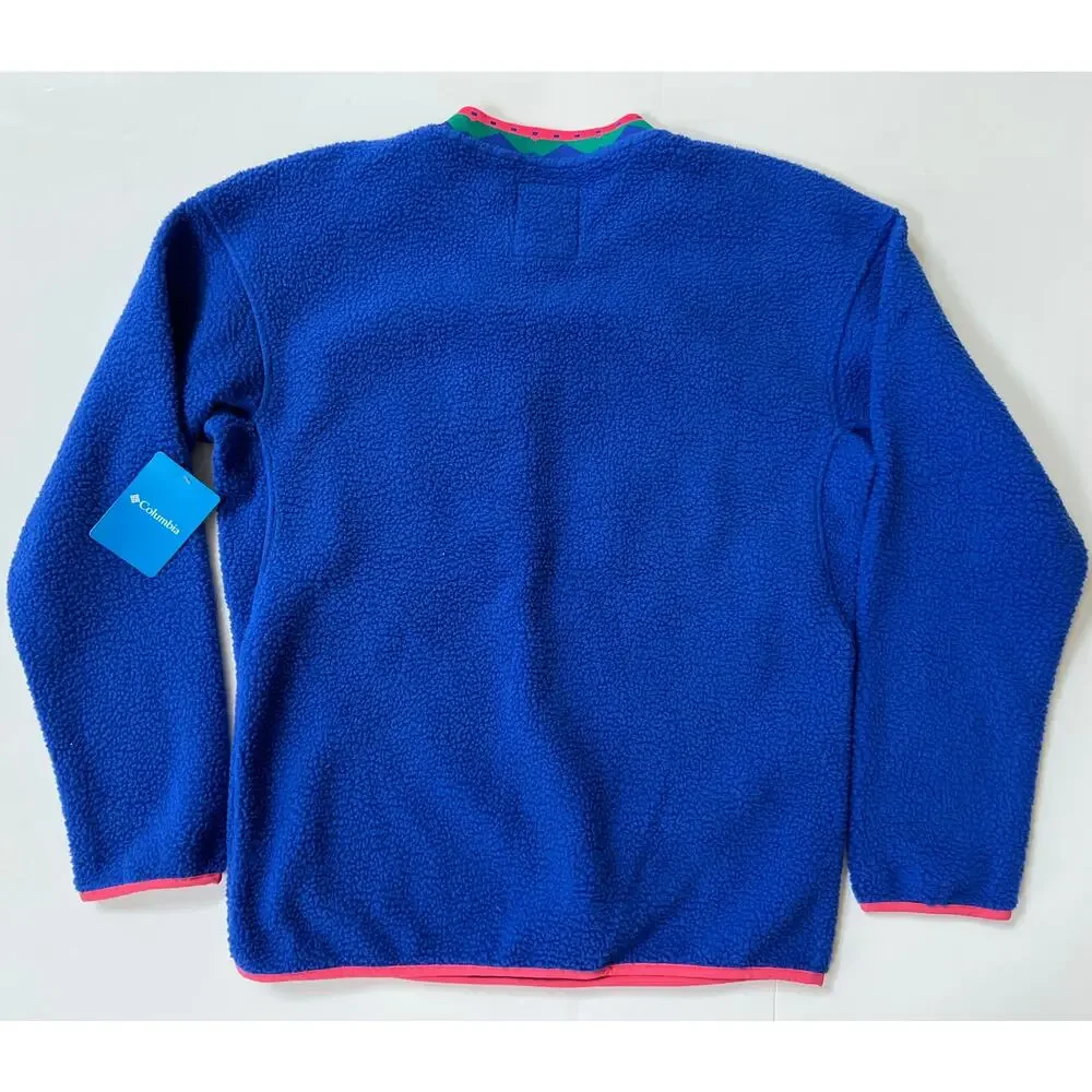 Columbia Wapitoo Fleece Blue Retro Sweatshirt AM0275-410 Men’s Size S/P
